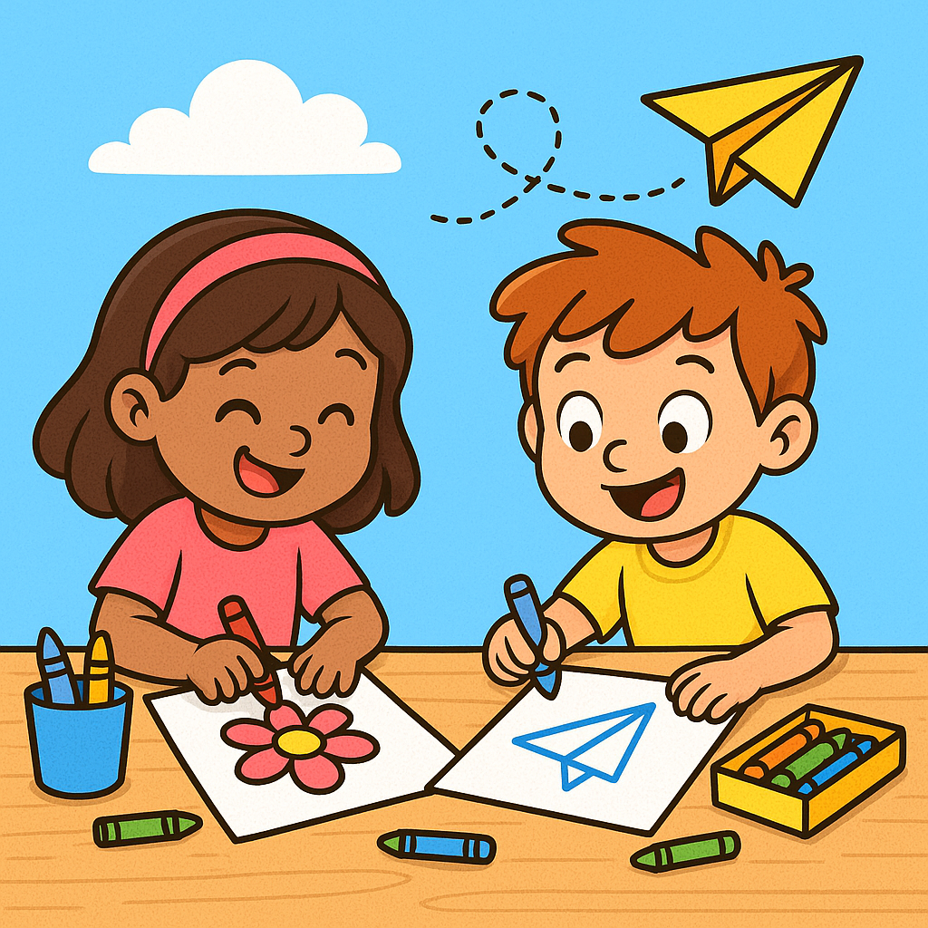 Kids coloring fun at PrintPlayland