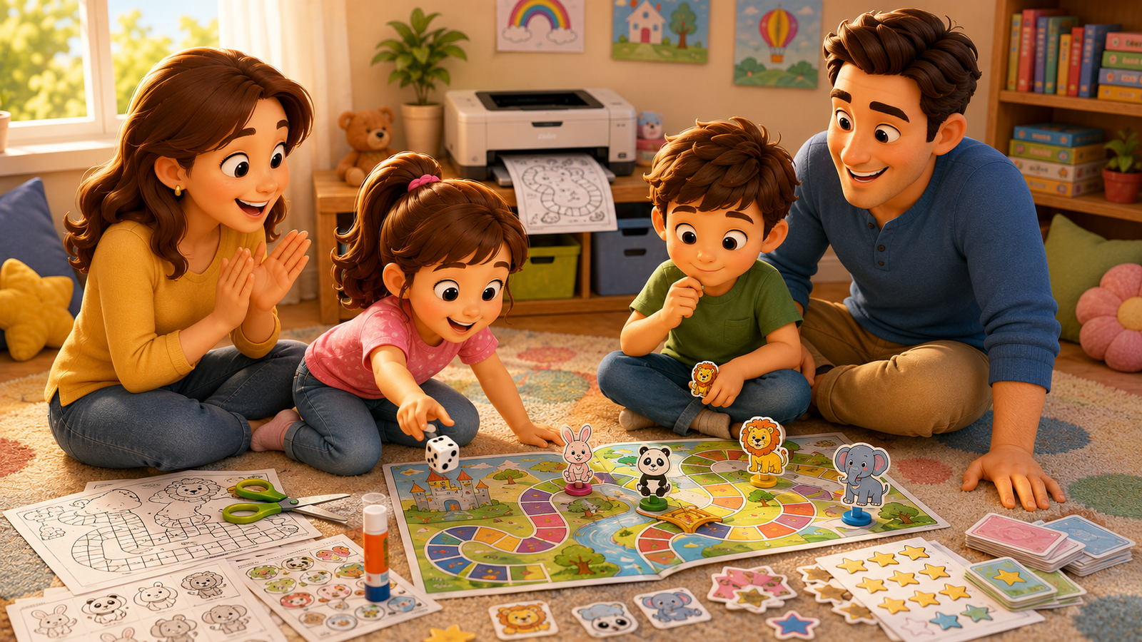 Board Game pages for kids